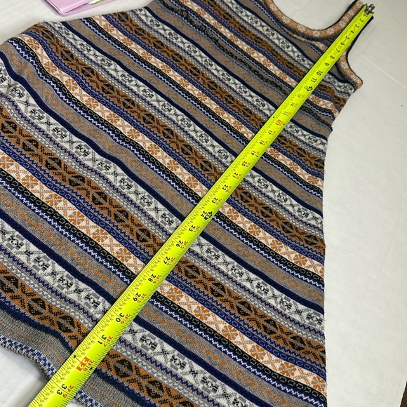 Free People Women’s Size XSmall Nordic Fair Isle Sweater Tank Dress Mini Short - Picture 11 of 16